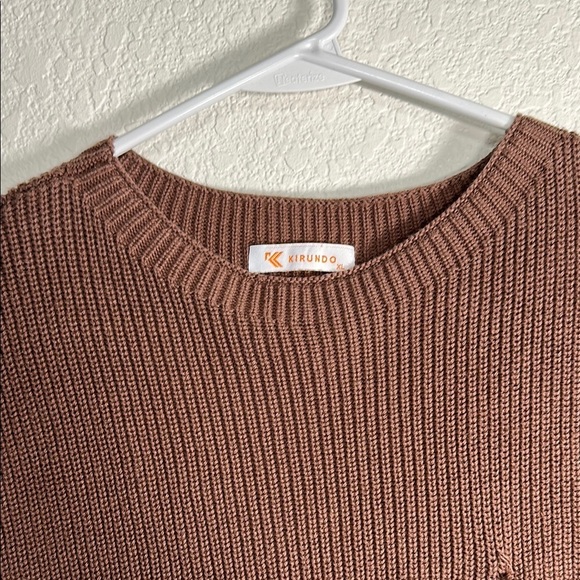Kirundo‎ Brown Sleeveless Knit Top XL - Picture 3 of 6